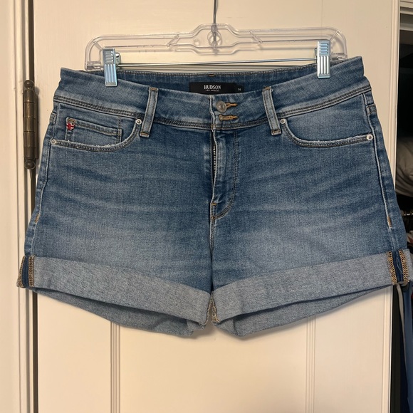 Hudson Jeans Women's Blue Denim Shorts - Picture 1 of 4